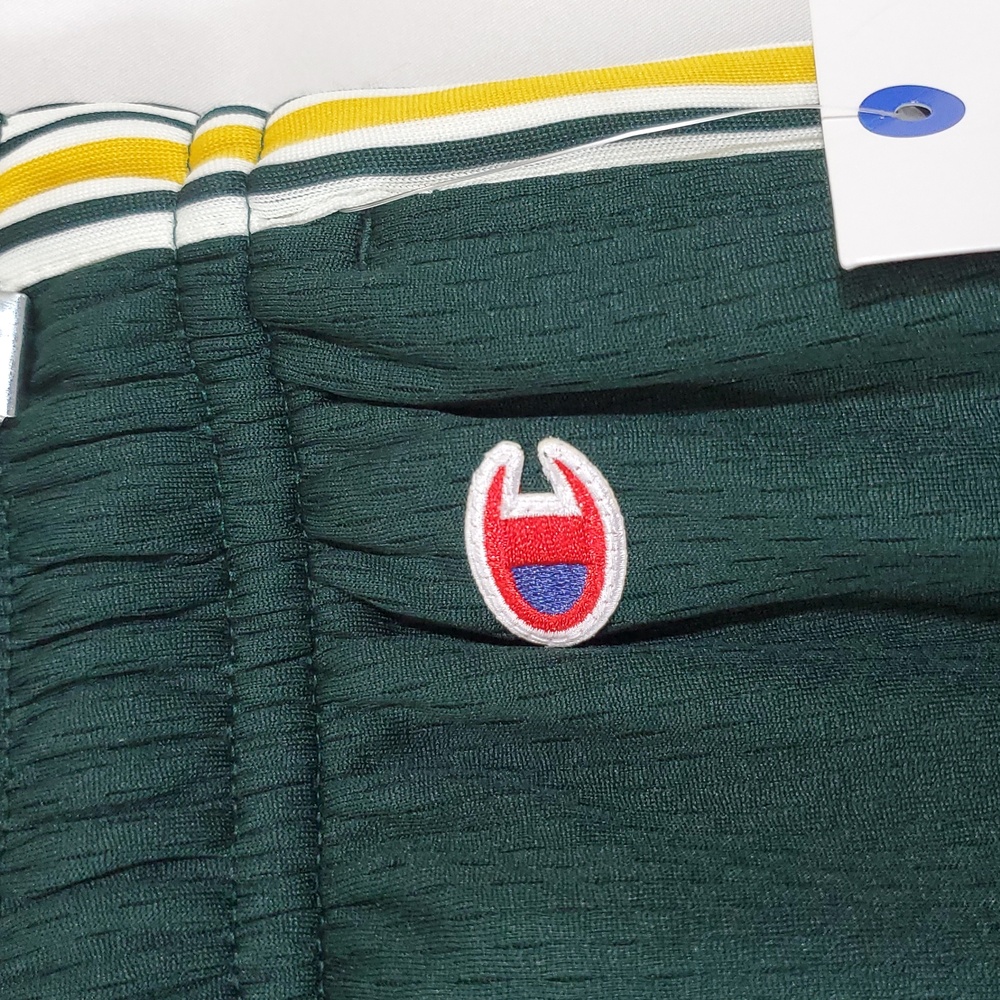 Champion Men's University Taped Mesh Shorts ~ Pine Grove green. - Picture 4 of 12